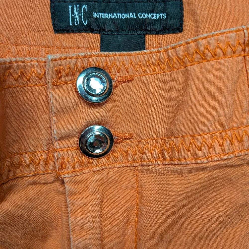 INC International Concepts Vibrant Orange Coral Cropped Pants